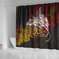 PNG 1975 - 2025 Shower Curtain Papua New Guinea 50th Independence Anniversary