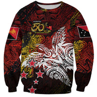 PNG 1975 - 2025 Sweatshirt Papua New Guinea 50th Independence Anniversary DT02 Unisex Art - Polynesian Pride