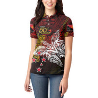 PNG 1975 - 2025 Women Polo Shirt Papua New Guinea 50th Independence Anniversary