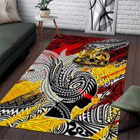 Papua New Guinea 50th Independence Day Area Rug Celebrate Our History, Inspire Our Future