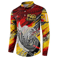 Papua New Guinea 50th Independence Day Button Sweatshirt Celebrate Our History, Inspire Our Future DT02 - Polynesian Pride