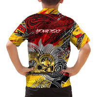 Papua New Guinea 50th Independence Day Family Matching Off Shoulder Short Dress and Hawaiian Shirt Celebrate Our History, Inspire Our Future