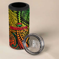 Vanuatu 45th Independence Anniversary 4 in 1 Can Cooler Tumbler Embracing Our Traditions Shaping Our Future DT02 - Polynesian Pride