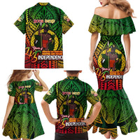 Vanuatu 45th Independence Anniversary Family Matching Mermaid Dress and Hawaiian Shirt Embracing Our Traditions Shaping Our Future