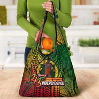 Vanuatu 45th Independence Anniversary Grocery Bag Embracing Our Traditions Shaping Our Future