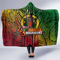Vanuatu 45th Independence Anniversary Hooded Blanket Embracing Our Traditions Shaping Our Future