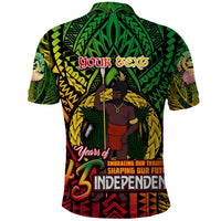 Vanuatu 45th Independence Anniversary Polo Shirt Embracing Our Traditions Shaping Our Future