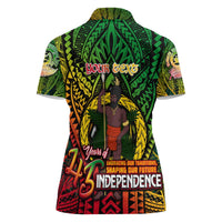 Vanuatu 45th Independence Anniversary Women Polo Shirt Embracing Our Traditions Shaping Our Future