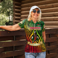 Vanuatu 45th Independence Anniversary Women Polo Shirt Embracing Our Traditions Shaping Our Future