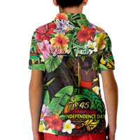 45th Anniversary of Freedom Vanuatu Kid Polo Shirt Island Pride Cultural Power Pacific Unity