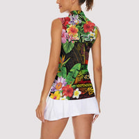 45th Anniversary of Freedom Vanuatu Women Sleeveless Polo Shirt Island Pride Cultural Power Pacific Unity