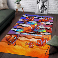 The Ocean Best Dad Area Rug Like Marlin Happy Fathers Day To a True Hero - Polynesian Pride
