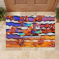 The Ocean Best Dad Rubber Doormat Like Marlin Happy Fathers Day To a True Hero DT02 Art - Polynesian Pride