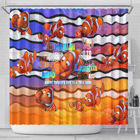 The Ocean Best Dad Shower Curtain Like Marlin Happy Fathers Day To a True Hero - Polynesian Pride