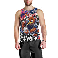 Personalized Kiwi New Zealand Rugby Men Tank Top Kiwis Mascot Tropical Pattern