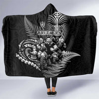All Black Brothers Rugby Hooded Blanket New Zealand Maori Haka