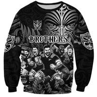Personalized All Black Brothers Rugby Sweatshirt New Zealand Maori Haka