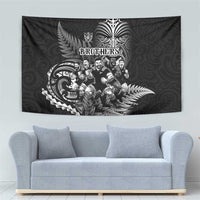 All Black Brothers Rugby Tapestry New Zealand Maori Haka