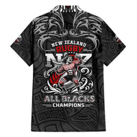 All Black NZL Rugby Champions Hawaiian Shirt Maori Warrior