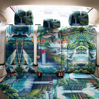 Wailua Falls Hawaii Back Car Seat Cover Kauai Natural Beauty DT02 - Polynesian Pride