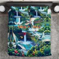 Wailua Falls Hawaii Bedding Set Kauai Natural Beauty DT02 Art - Polynesian Pride