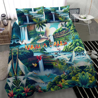 Wailua Falls Hawaii Bedding Set Kauai Natural Beauty DT02 - Polynesian Pride