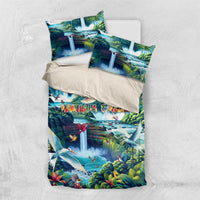 Wailua Falls Hawaii Bedding Set Kauai Natural Beauty DT02 US Twin 172cm x 218cm Art - Polynesian Pride