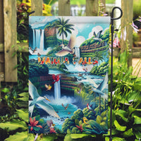 Wailua Falls Hawaii Garden Flag Kauai Natural Beauty DT02 Garden Flag Art - Polynesian Pride