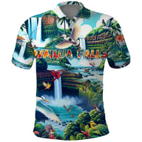 Wailua Falls Hawaii Polo Shirt Kauai Natural Beauty DT02 Art - Polynesian Pride