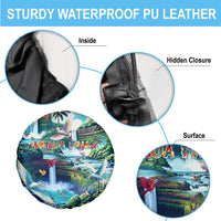 Wailua Falls Hawaii Spare Tire Cover Kauai Natural Beauty DT02 - Polynesian Pride