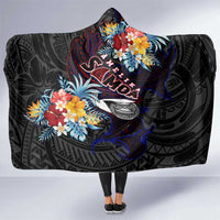 Amelika Samoa Sharks Polynesia Hooded Blanket American Samoa