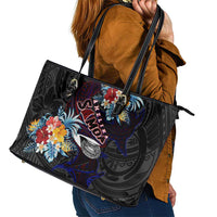 Amelika Samoa Sharks Polynesia Leather Tote Bag American Samoa