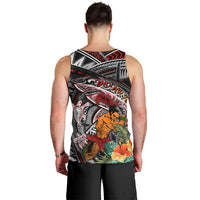 Personalized American Samoa Warrior Men Tank Top Shark Turtle Polynesian Tattoo