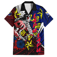 Philippines Lapu Lapu Family Matching Off Shoulder Long Sleeve Dress and Hawaiian Shirt Chief Filipino Tattoo DT02 Dad's Shirt - Short Sleeve Art - Polynesian Pride