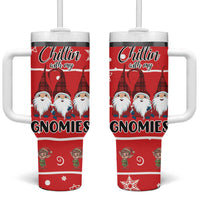 Chillin With My Gnomies Tumbler With Handle Merry Christmas DT03 One Size: 40 oz Red - Polynesian Pride