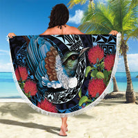 New Zealand Tui Bird Beach Blanket Maori Koru Mix Pohutukawa DT04 - Polynesian Pride