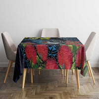 New Zealand Tui Bird Tablecloth Maori Koru Mix Pohutukawa DT04 - Polynesian Pride
