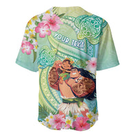 Personalised Hawaii Father's Day Baseball Jersey Happy Father And Child