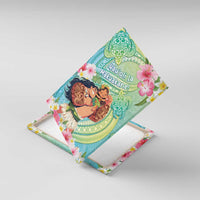 Hawaii Father's Day Canvas Wall Art Happy Father And Child DT04 With Frame Green - Polynesian Pride