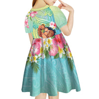 Personalised Hawaii Father's Day Kid Short Sleeve Dress Happy Father And Child DT04 - Polynesian Pride