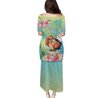 Personalised Hawaii Father's Day Puletasi Happy Father And Child