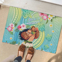 Hawaii Father's Day Rubber Doormat Happy Father And Child DT04 - Polynesian Pride