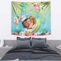 Hawaii Father's Day Tapestry Happy Father And Child