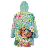 Personalised Hawaii Father's Day Wearable Blanket Hoodie Happy Father And Child DT04 - Polynesian Pride