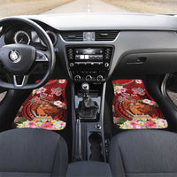 New Zealand Father's Day Car Mats Happy Father And Child DT04 Set 2pcs - Front Red - Polynesian Pride