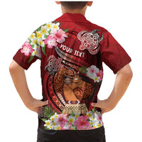 Personalised New Zealand Father's Day Family Matching Mermaid Dress and Hawaiian Shirt Happy Father And Child