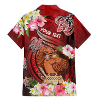 Personalised New Zealand Father's Day Family Matching Mermaid Dress and Hawaiian Shirt Happy Father And Child