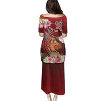 Personalised New Zealand Father's Day Family Matching Puletasi and Hawaiian Shirt Happy Father And Child