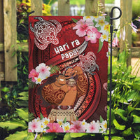 New Zealand Father's Day Garden Flag Happy Father And Child DT04 Garden Flag Red - Polynesian Pride