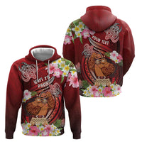 Personalised New Zealand Father's Day Hoodie Happy Father And Child